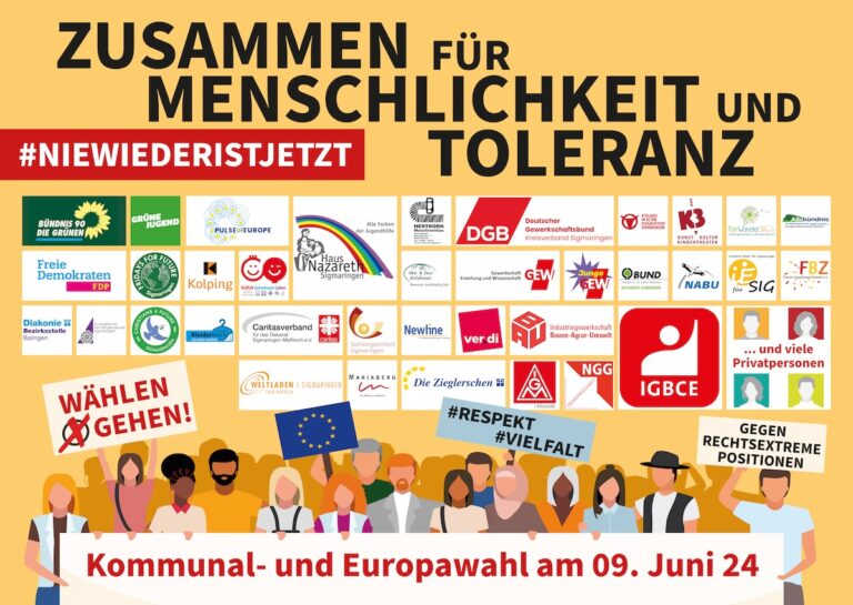 Zusammenhalt für Menschlichkeit und Toleranz!